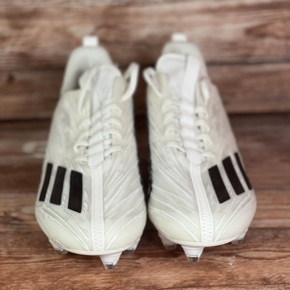 Adidas adizero Molded Football Cleats WHITE | BLACK | WHITE HR1615 Mens Size 10 main image 4